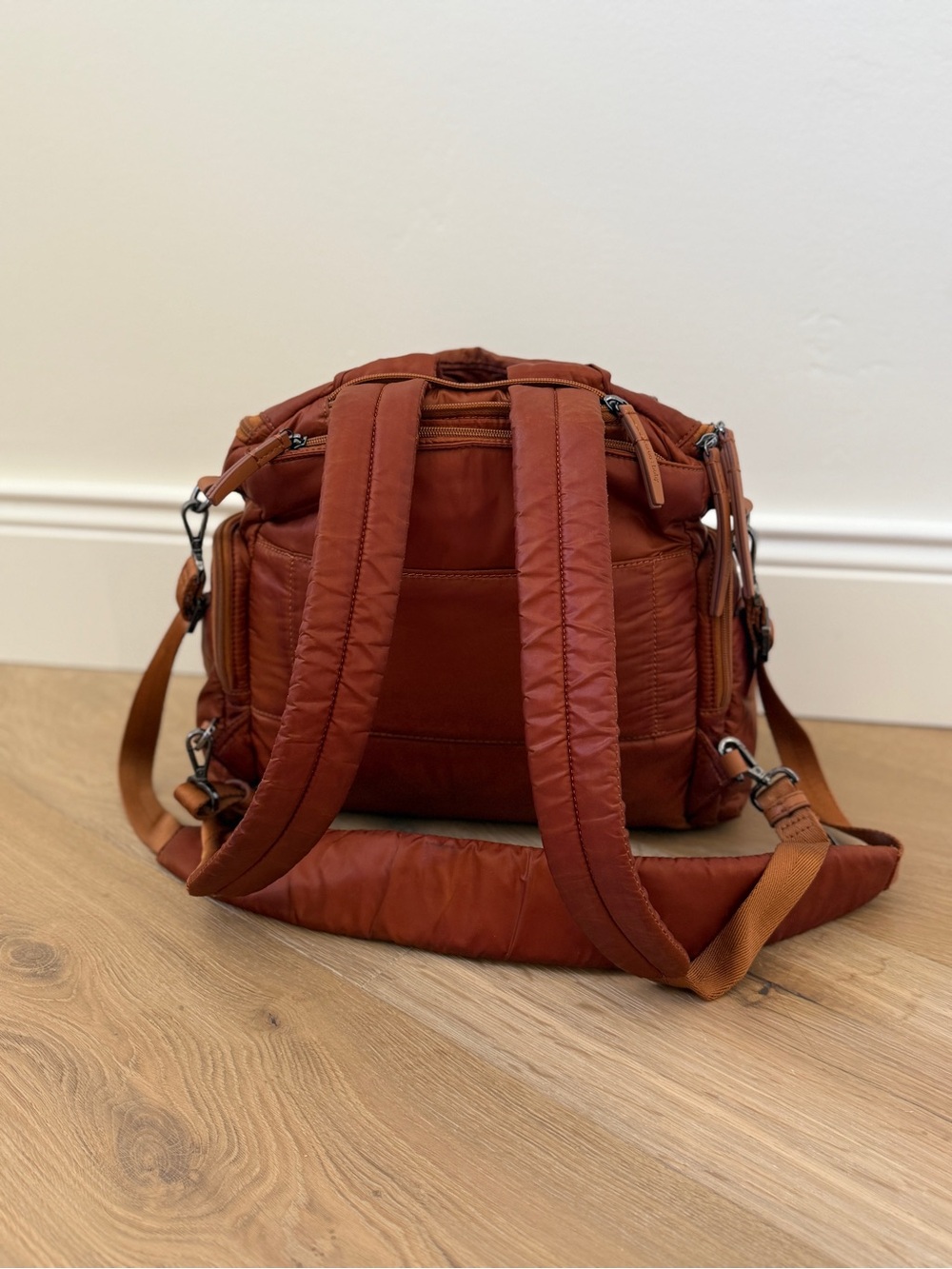 Caraa Nylon Baby Bag Backpack in Clay - Picture 5 of 6